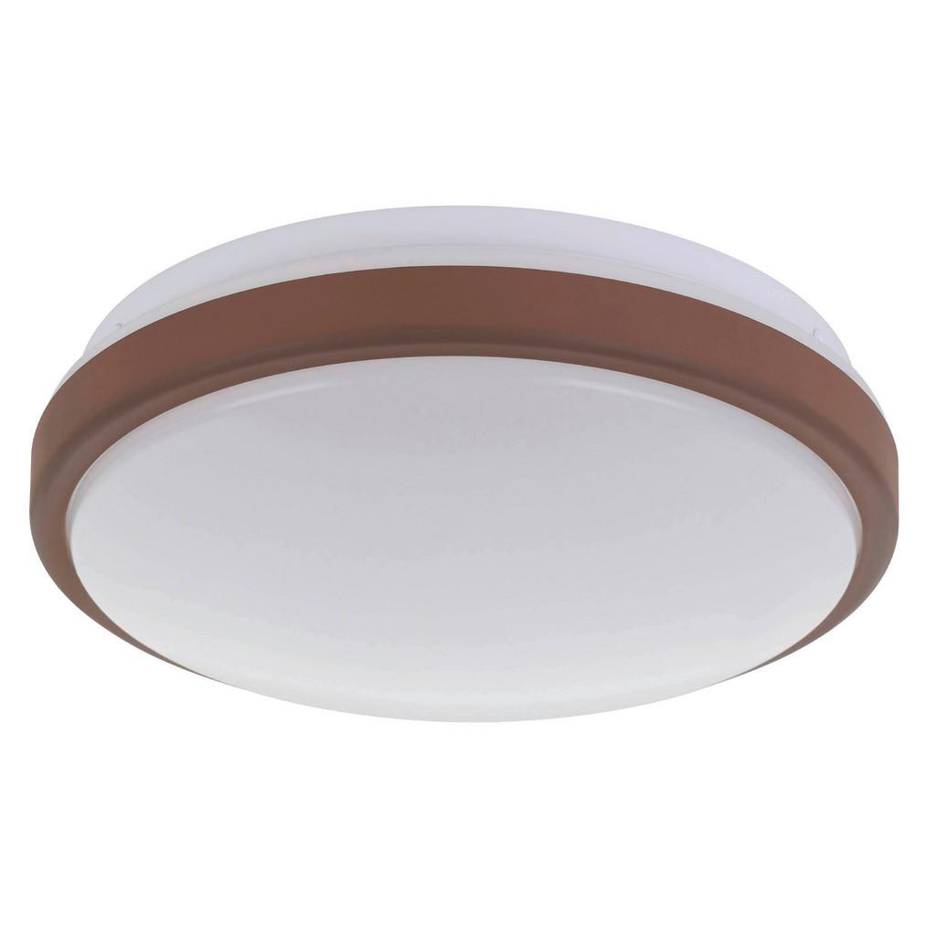 LED-Deckenleuchte Lezuza Ø 24,5 cm Weiß/Mokka