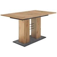 Esstisch Graphitfarben/Eiche Artisan 140 cm - Graphitfarben/Eiche Artisan, MODERN, Holzwerkstoff (140/76/80cm) - Livetastic