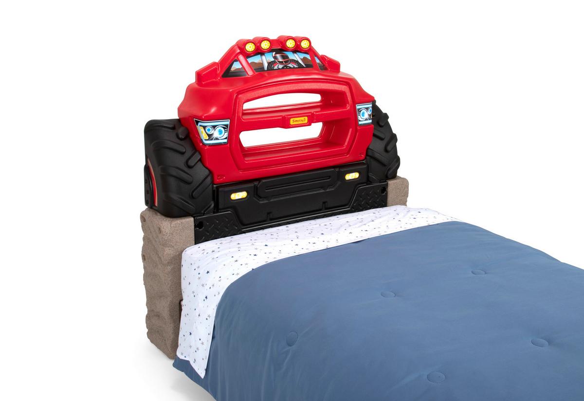 Bett-kopfteil Monster Truck B: 105,1 Cm Kunststoff - Rot/Multicolor, Basics, Kunststoff/Metall (105,1/104,1/20,3cm)
