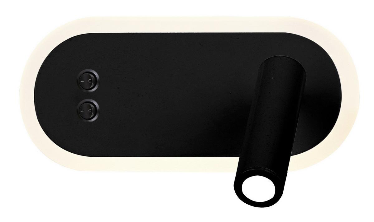 Wandleuchte 22-75796 - Schwarz, Design, Metall (13/29/9.5cm)