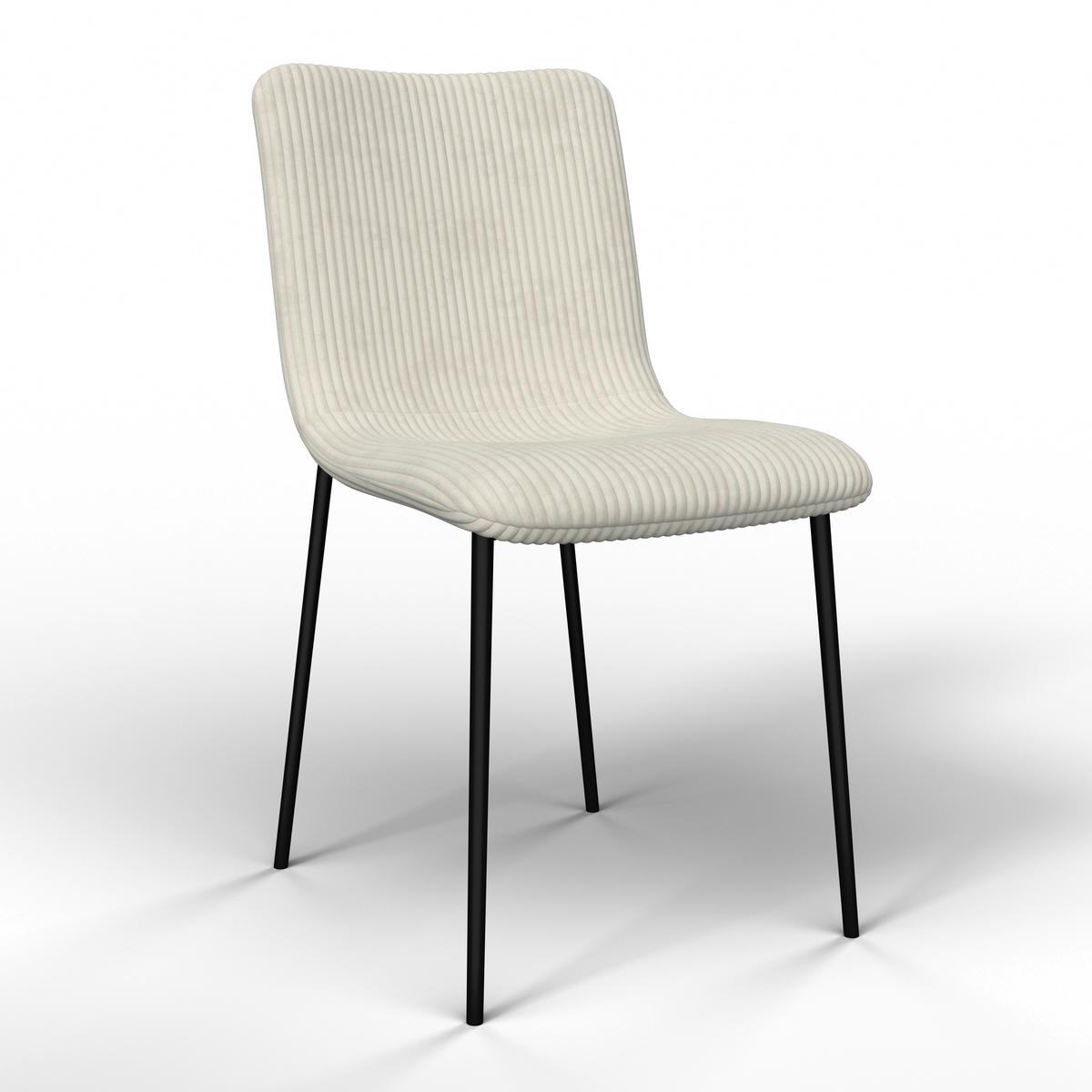 Židle AMY béžová - černá/béžová, Moderní, kov/dřevo (45/85/55cm) - Bessagi Home