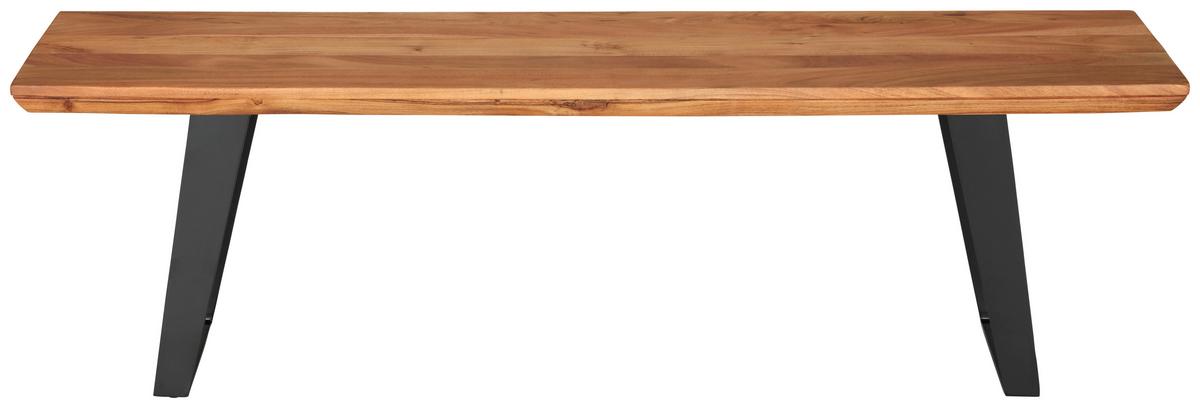 Dřevěná jídelní lavice HERKULES - černá/barvy akácie, Lifestyle, kov/dřevo (150/45/38cm) - Zandiara