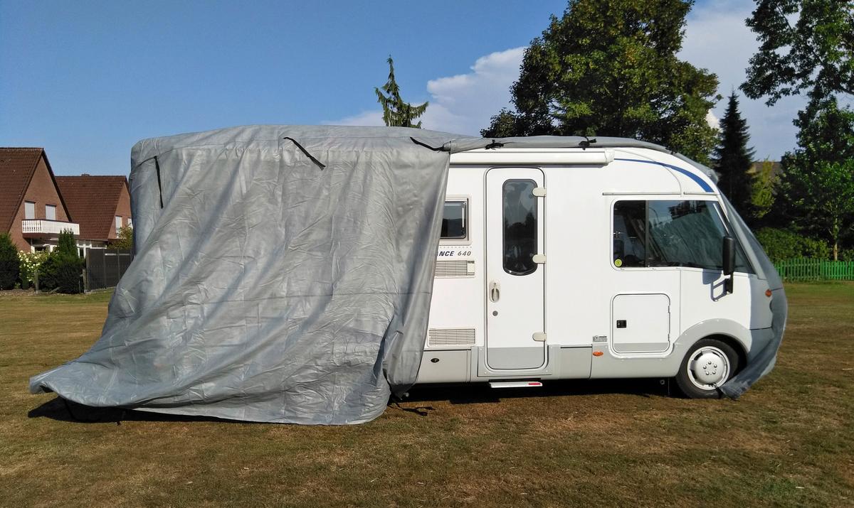 Schutzplane Abdeckplane für Wohnmobil Gr. L Grau - Grau, Basics, Kunststoff (235/275/870cm)