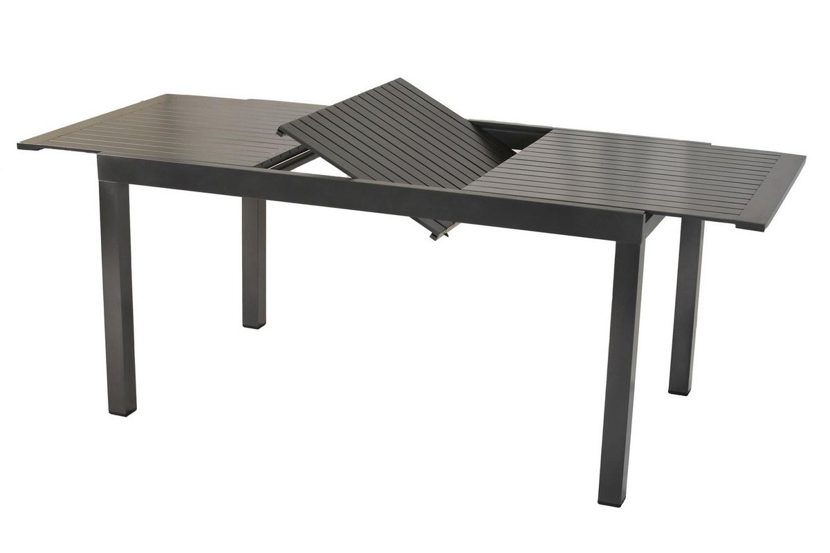 Gartentischgruppe Verona 7 -Teilig. Graphitfarben/Grau - Graphitfarben/Grau, KONVENTIONELL, Kunststoff/Textil - Gardenson