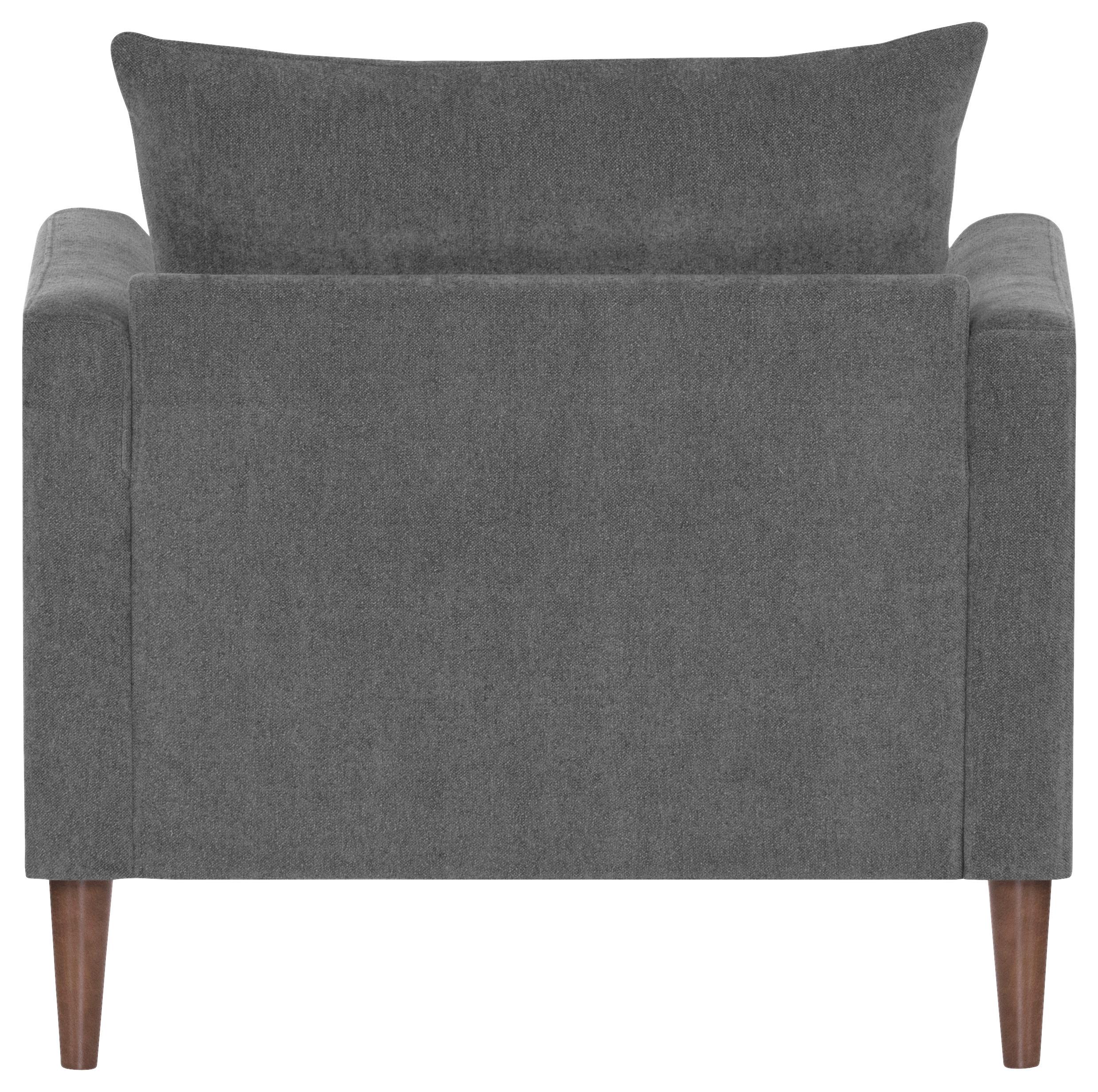 Einsitzer Sofia Royal B: 96 cm Grau - Dunkelbraun/Grau, KONVENTIONELL, Textil (96/82/97cm) - MID.YOU
