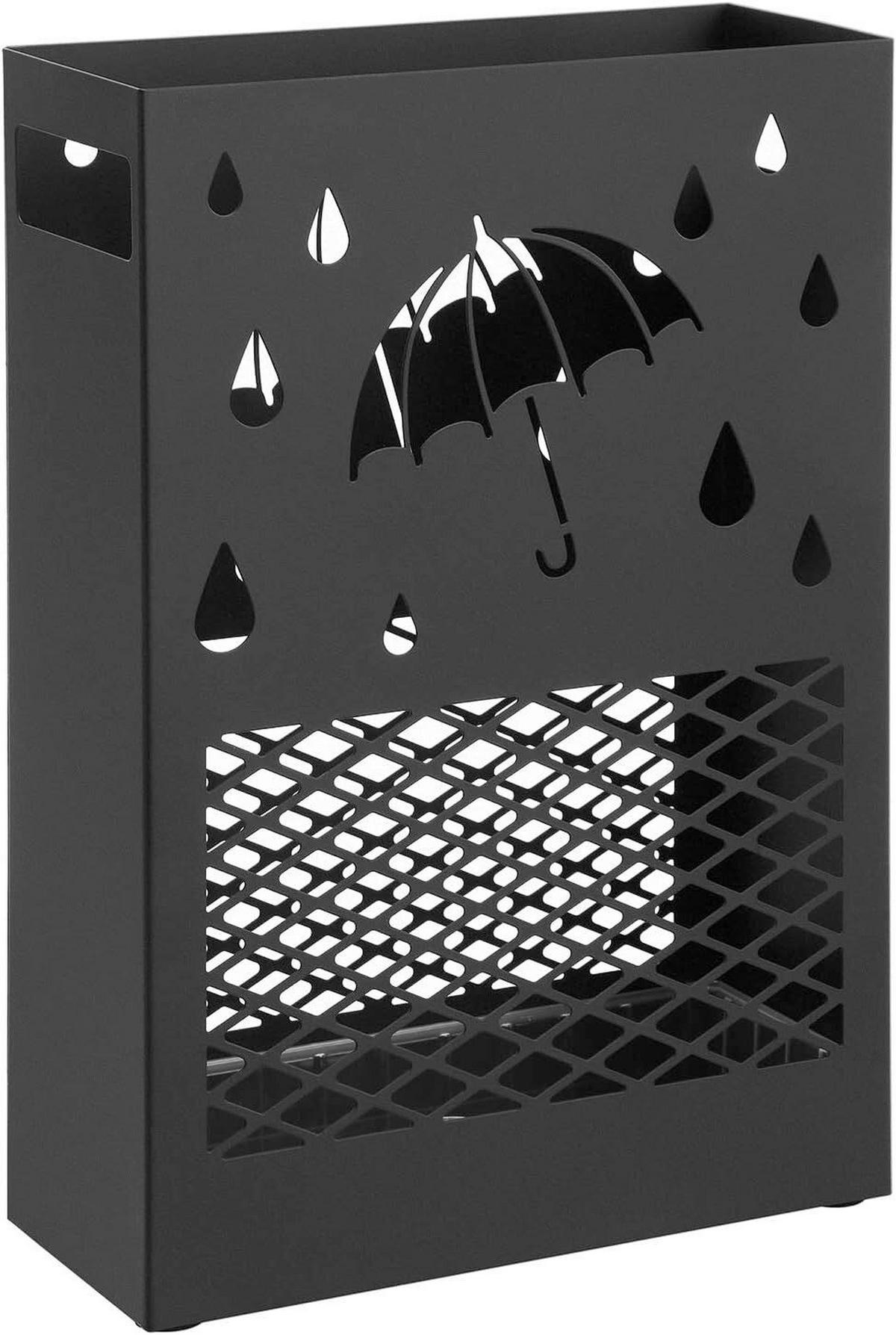 Schirmständer Schwarz B: 28,5 Cm - Schwarz, Basics, Metall (28,5/41/12,2cm)