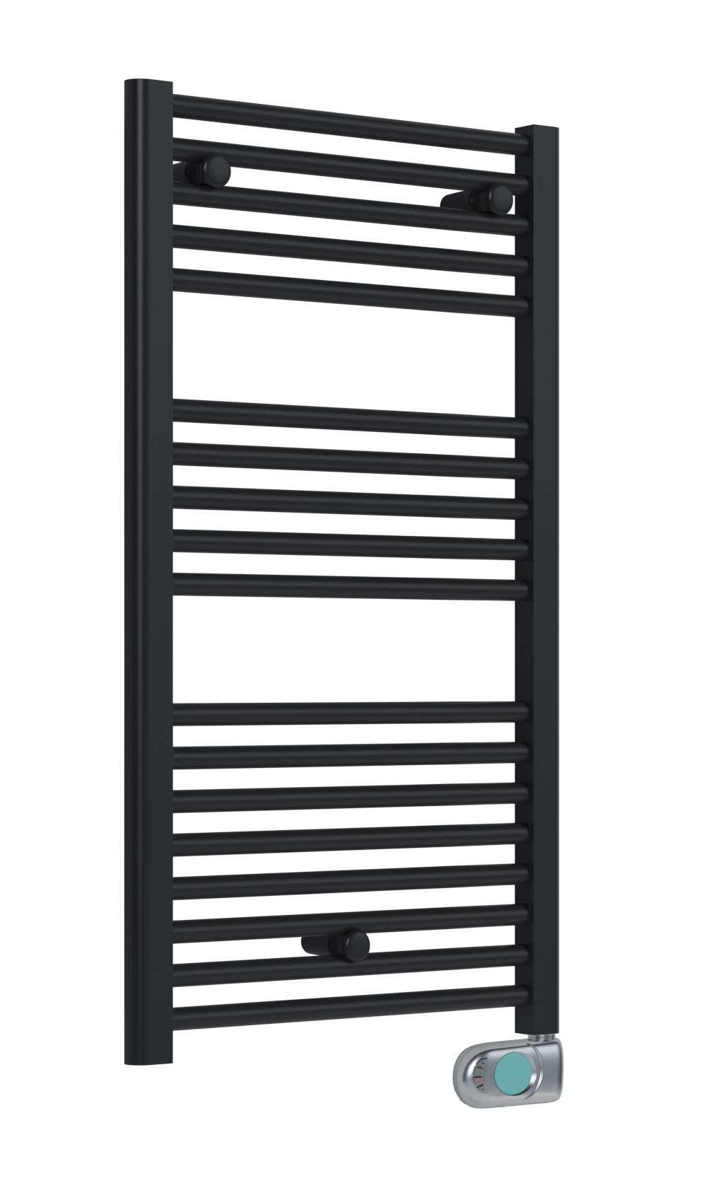 Handtuchtrockner E Innsbruck Schwarz 48x92cm - Schwarz, Basics, Metall (48/92cm) - Sanotechnik