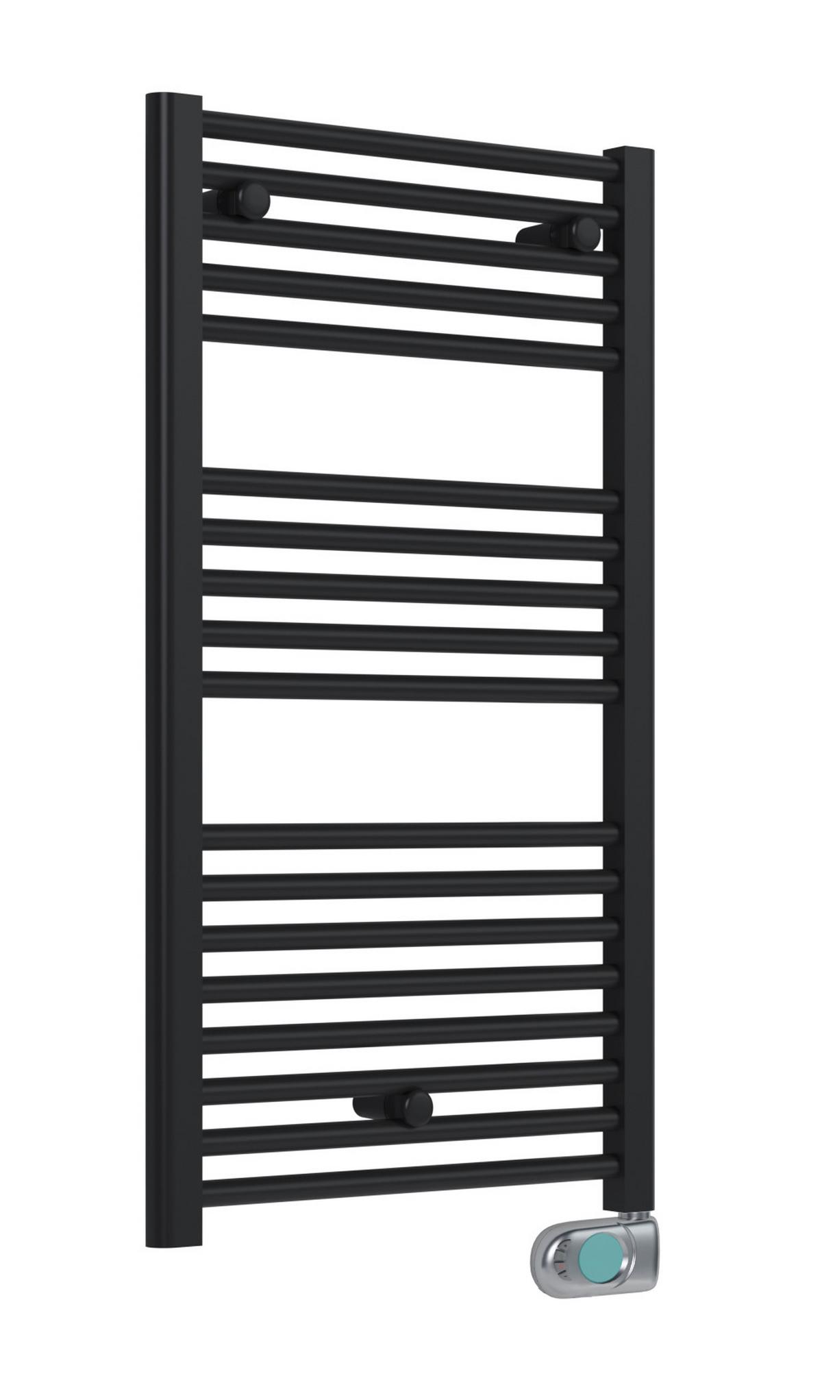 Handtuchtrockner E Innsbruck Schwarz 48x92cm - Schwarz, Basics, Metall (48/92cm) - Sanotechnik