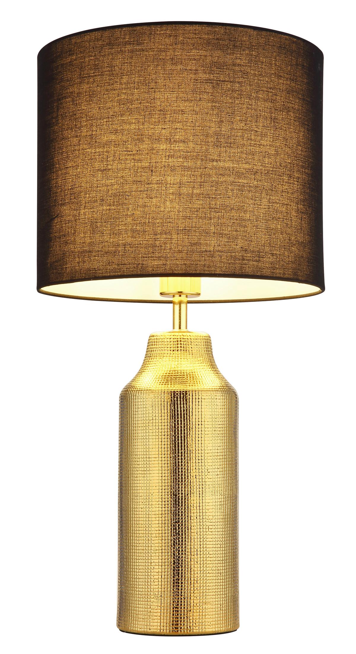 Tischleuchte 21736g Elden - Goldfarben/Schwarz, Basics, Keramik/Kunststoff (30,5/61cm) - Globo