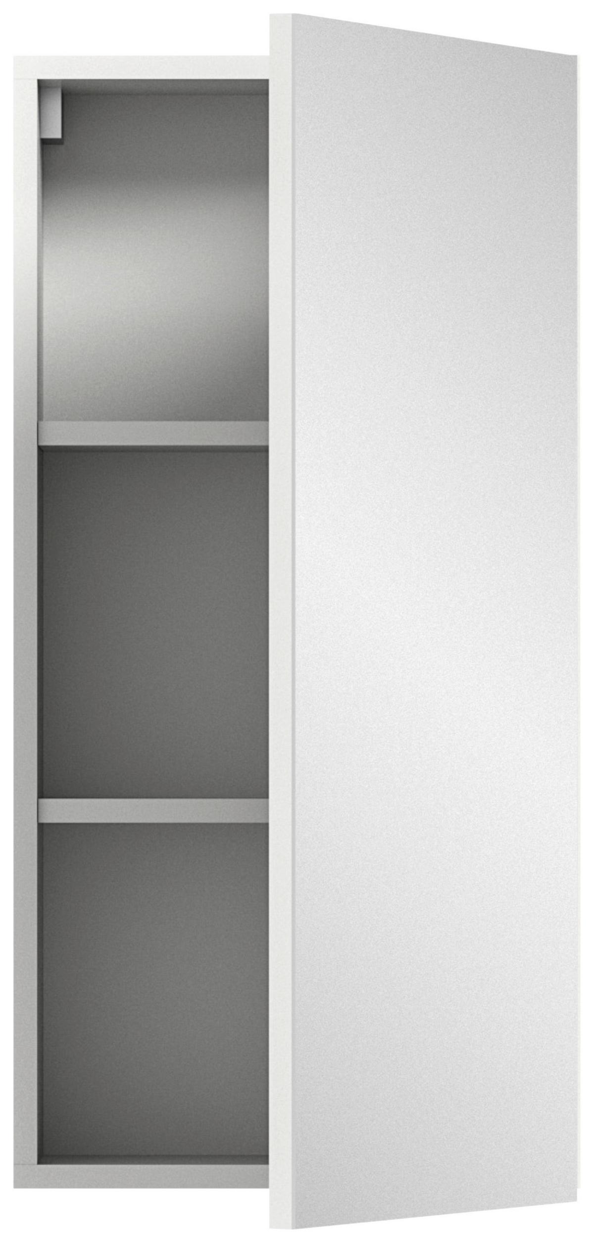 Gästebad Vira - Weiß Hochglanz/Schwarz, MODERN, Holzwerkstoff (38/190/34cm) - MID.YOU