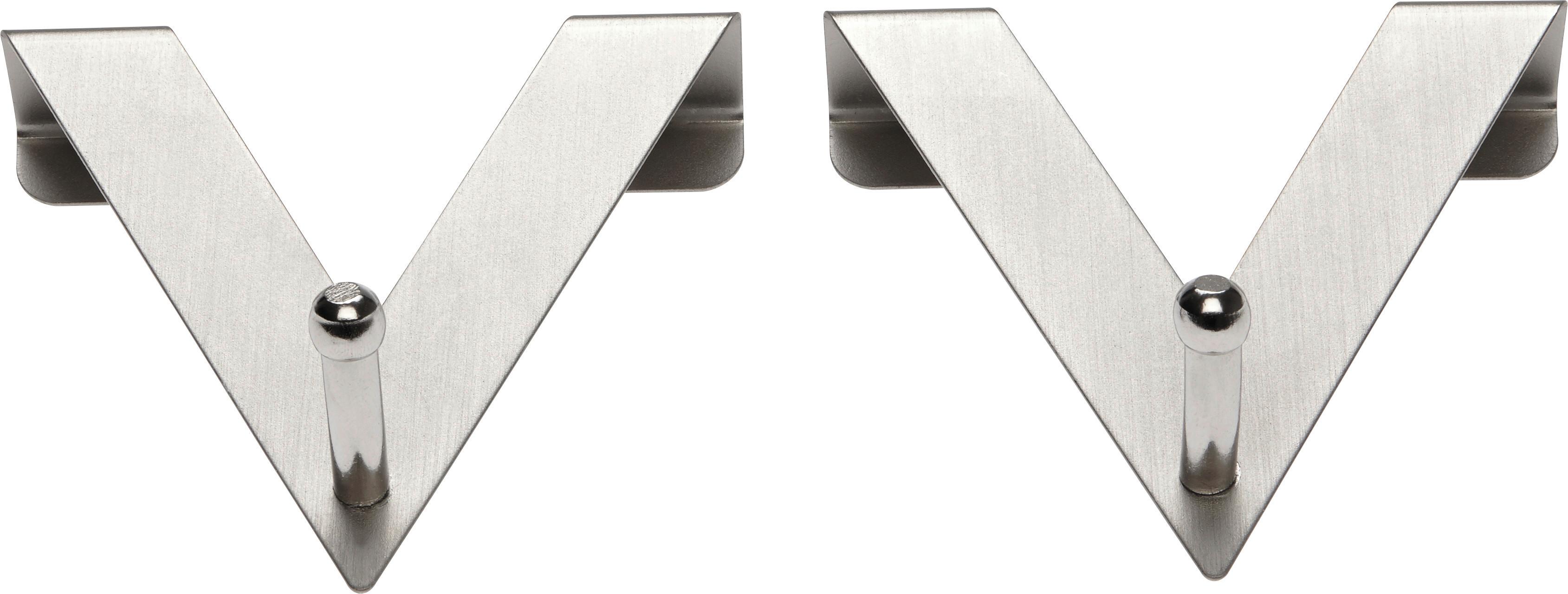 Háček Harry 2 Ks/balení - barvy stříbra, kov (7/8/2cm) - Modern Living