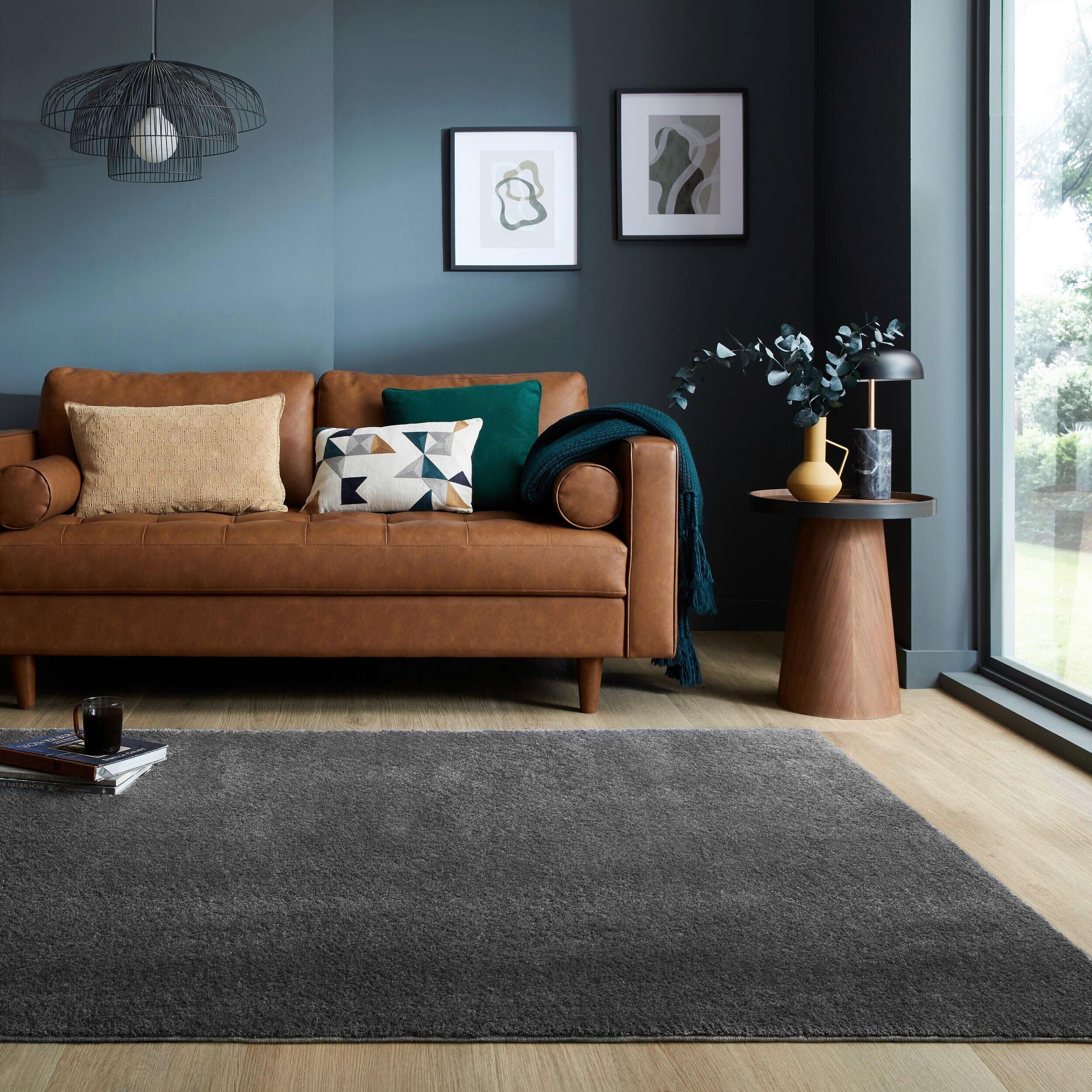 Webteppich Sheen Rug Dark Grey 120x170 - Dunkelgrau, Basics, Textil (120/170cm)