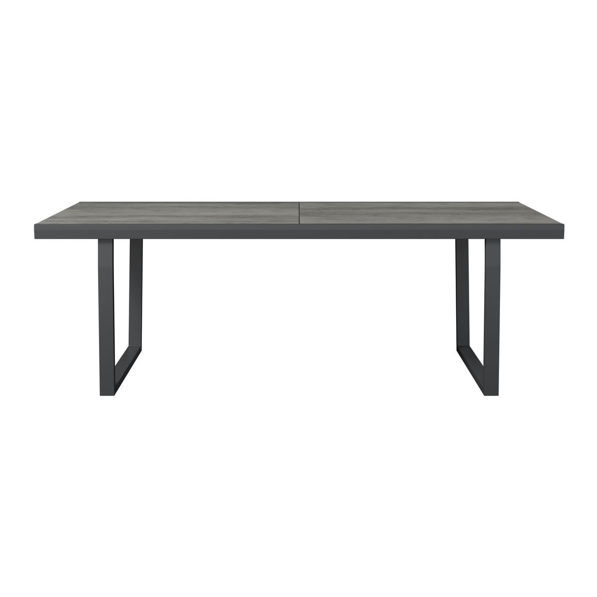 Gartentisch Sylt - Weiß/Naturfarben, MODERN, Kunststoff/Metall (220-330/75/100cm) - Beldano