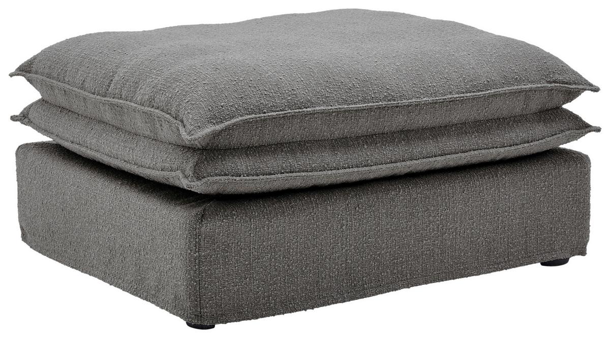 Hocker Aurora - Schwarz/Grau, Trend, Textil (90/46/105cm) - Livetastic