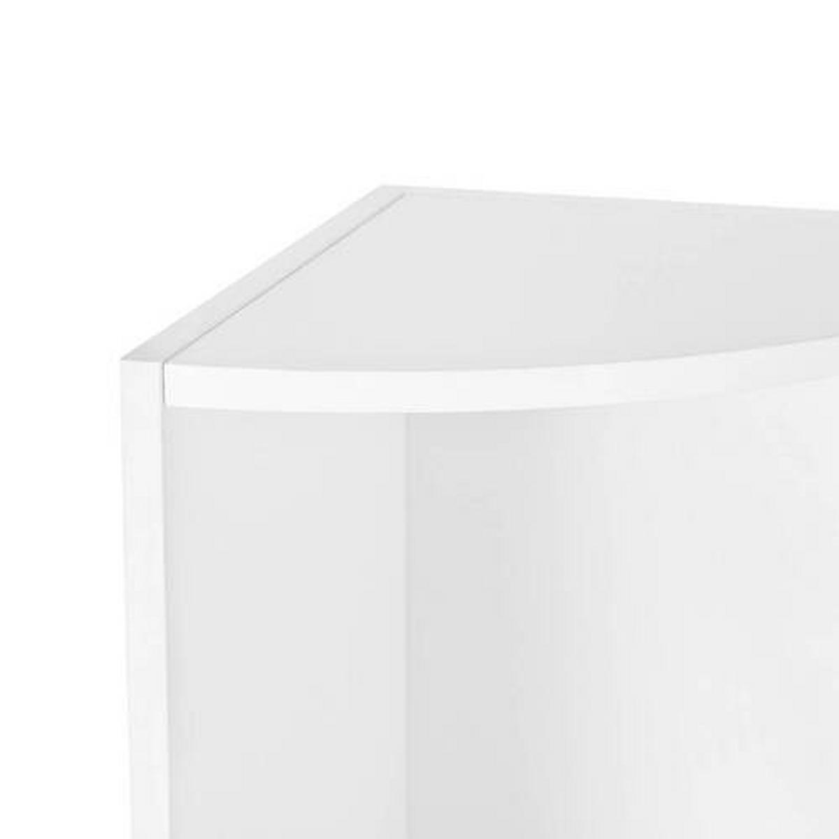 Eckregal Mit 4 Fächern B: 30 cm, Weiß - Weiß, Basics, Holzwerkstoff (30/129,5/30cm) - Boxxx
