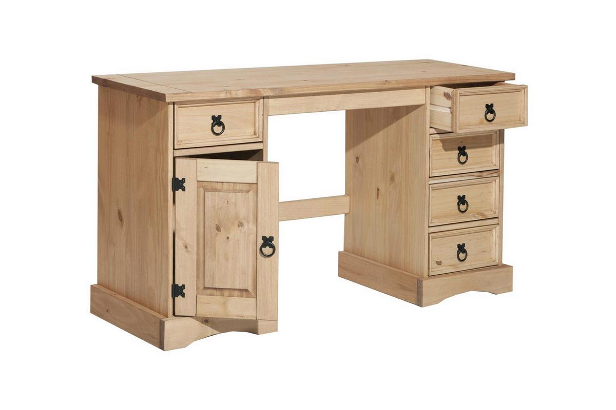 Schreibtisch Honigfarben L: 140cm - Honig, Natur, Holz (140/48/76cm) - Livetastic