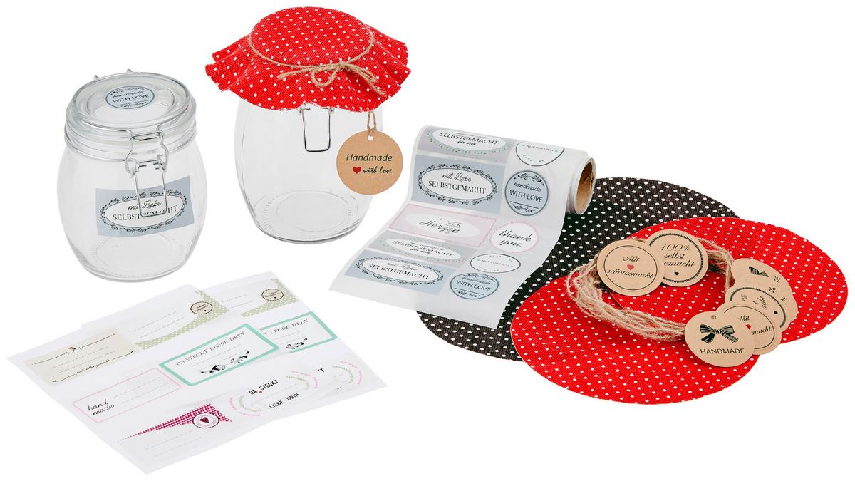 Geschenkanhängerset Aus Papier Niara 9tlg. mit Schnur - Rot/Schwarz, ROMANTIK / LANDHAUS, Papier - James Wood