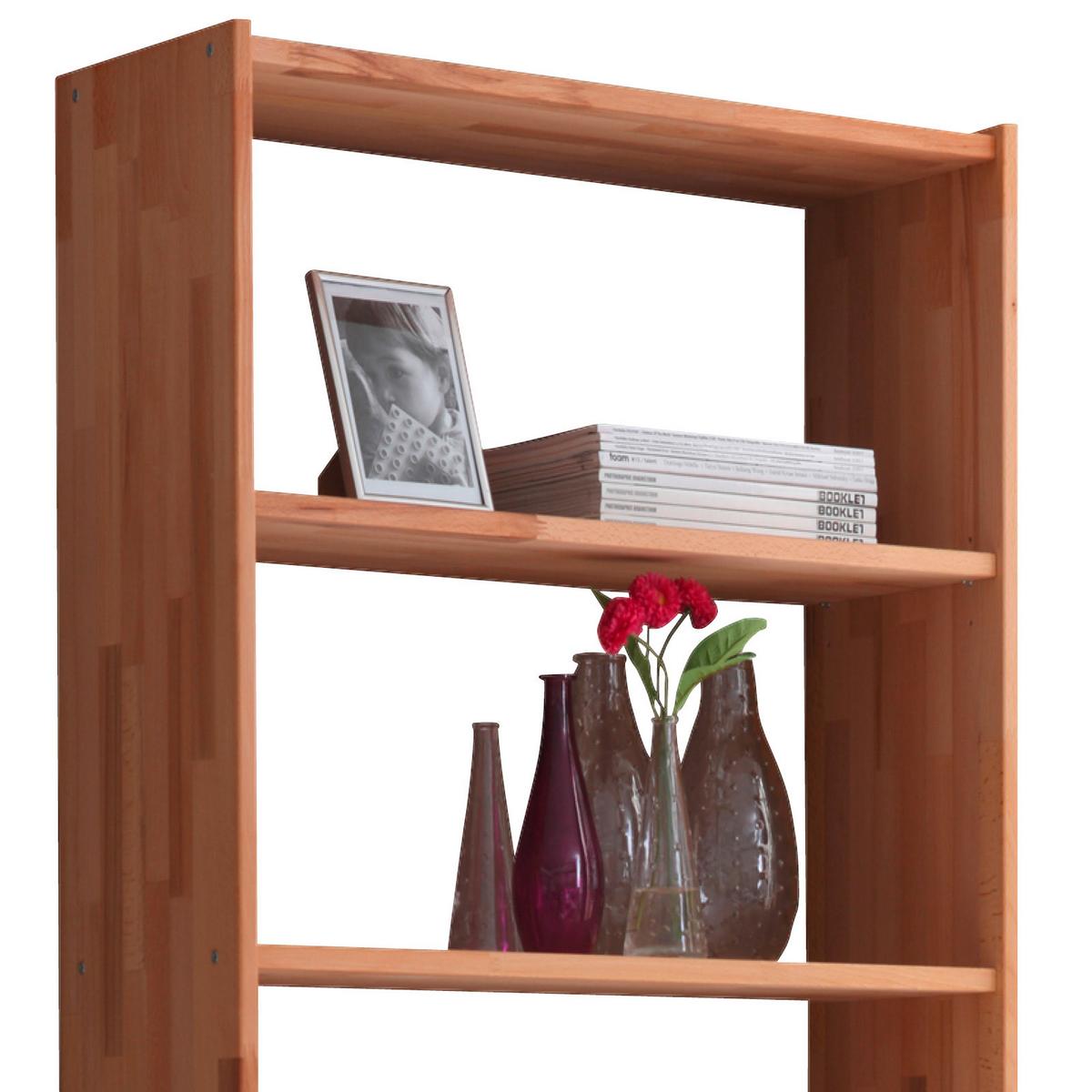 Regal Echtholz Massiv Simon 80 Cm Buche Natur - Buchefarben, Basics, Holz (80/214/31cm) - MID.YOU