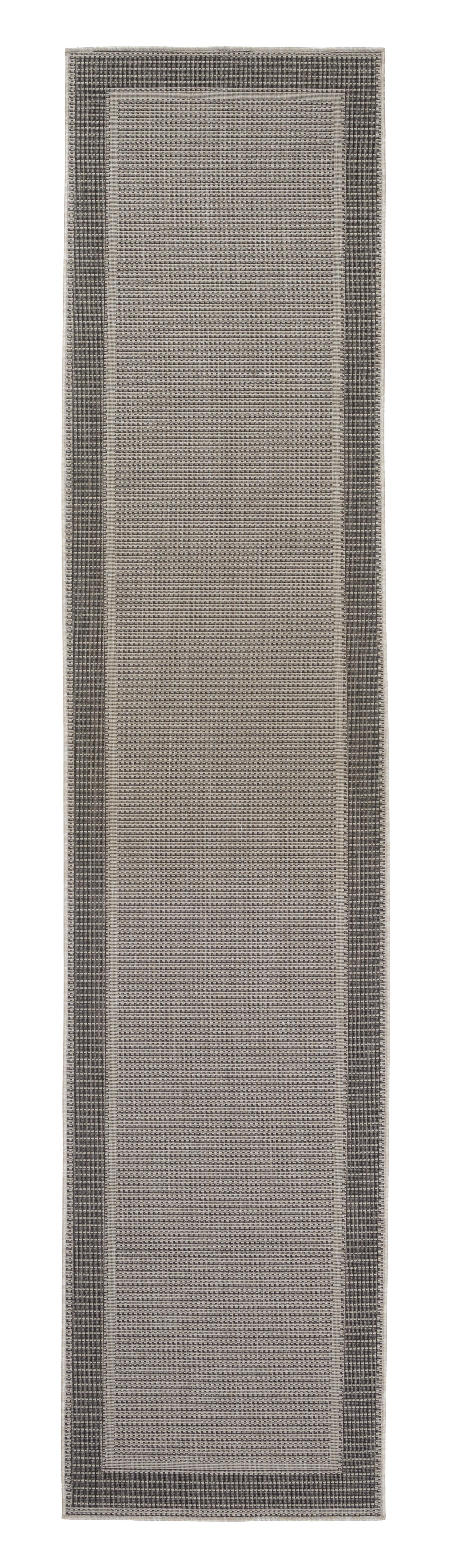Plocho Tkaný Koberec Country Grau 1, Š/d.: 80/350cm - sivá, Konvenčný, textil (80/350cm) - Modern Living
