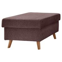 Hocker Valentina Polyester Bordeaux Sitz gepolstert H: 43 - Bordeaux/Naturfarben, KONVENTIONELL, Textil (61/43/61cm) - P & B