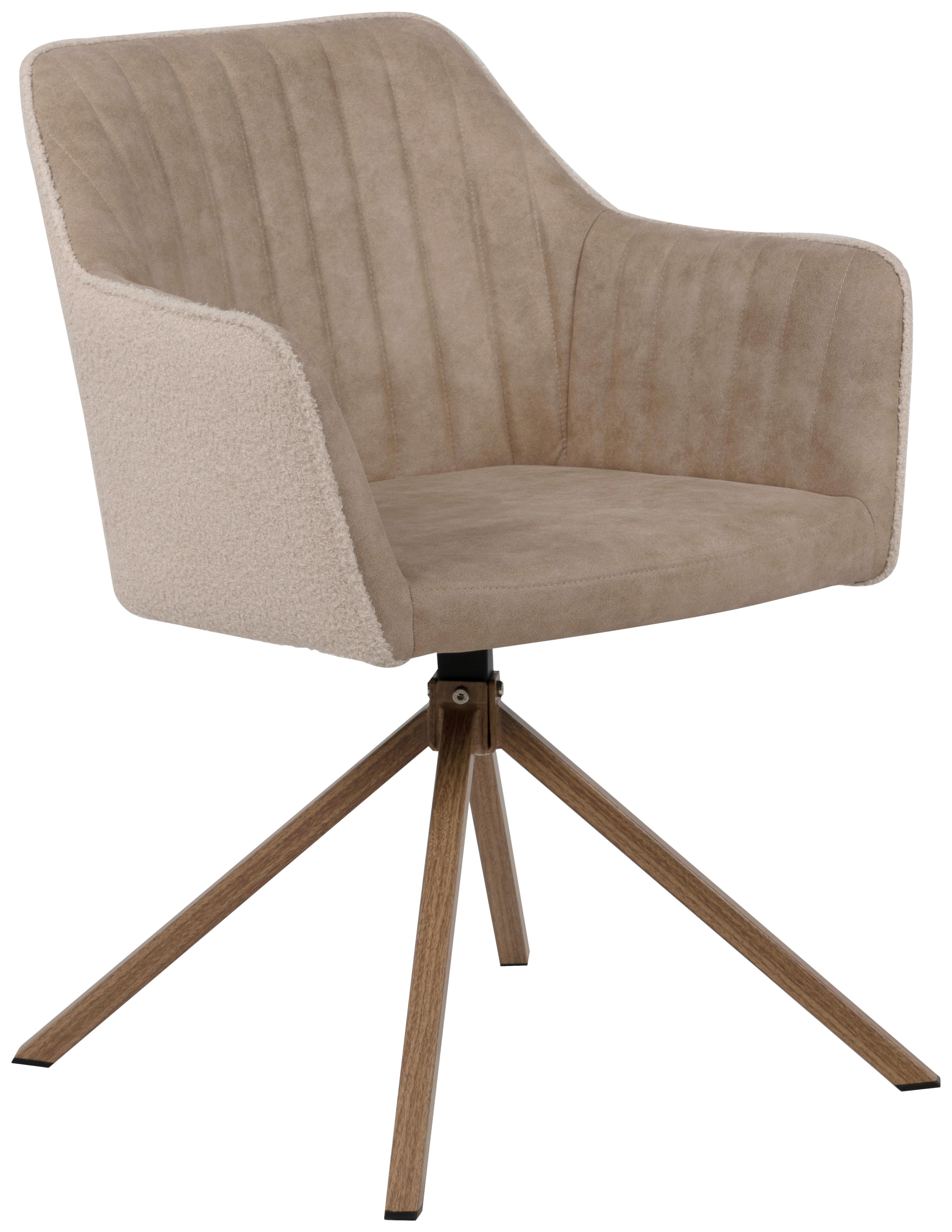 Armlehnstuhl Ray Beige drehbare Sitzfläche