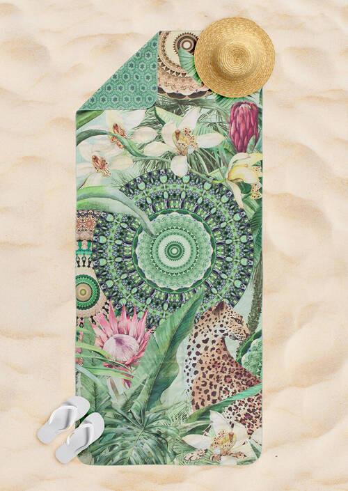 Sporthandtuch Abhita Grün 75x180 Cm - Grün, Trend, Textil (75/180cm)