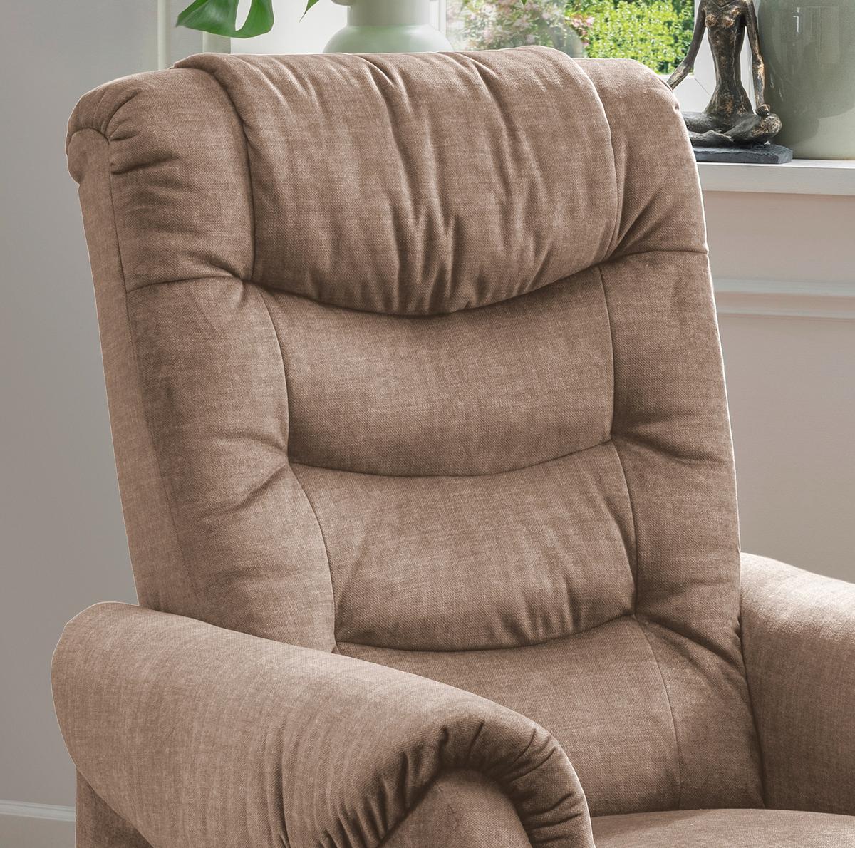 Fernsehsessel Nino Hellbraun B: 78 cm - Hellbraun/Schwarz, Design, Textil (78/107/93cm) - Livetastic