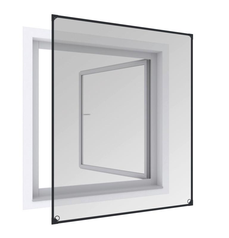 Insektenschutzfenster Is Plus Magnetfenster - Anthrazit, Basics, Kunststoff (100/120cm) - Windhager