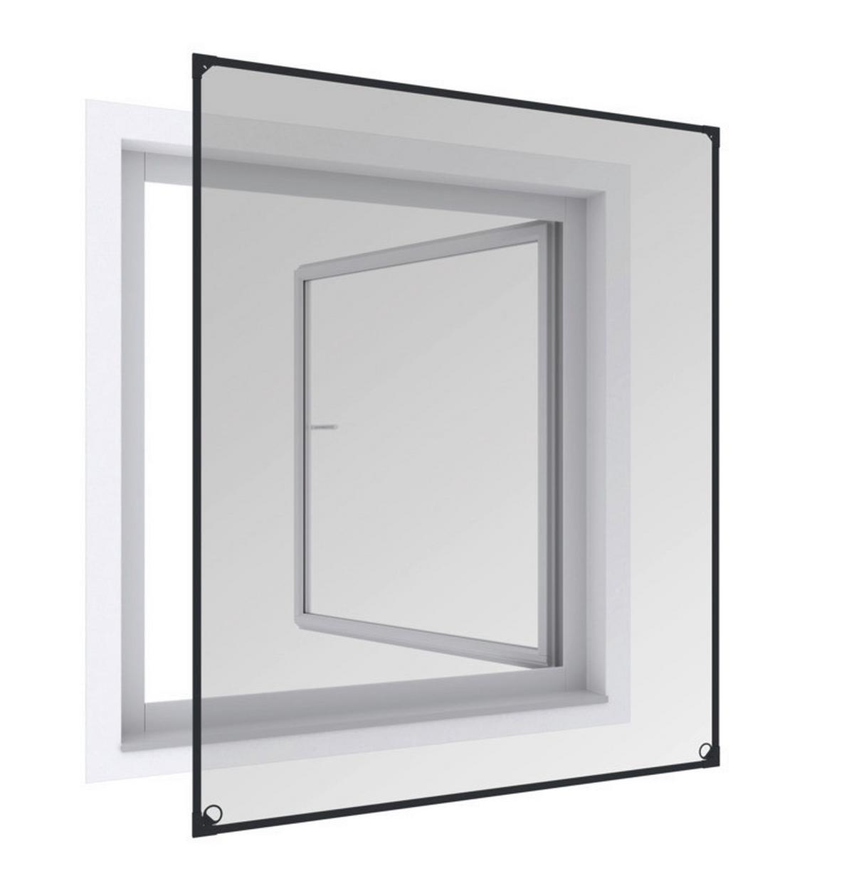 Insektenschutzfenster Is Plus Magnetfenster - Anthrazit, Basics, Kunststoff (100/120cm) - Windhager