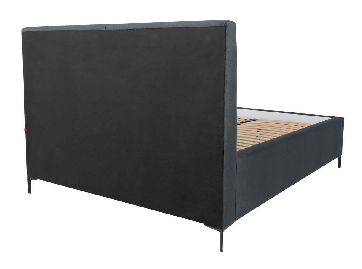 Polsterbett Mit Bettkasten 160x200 Cm Palini - Dunkelgrau/Schwarz, MODERN, Holz/Textil (160/200cm) - MID.YOU