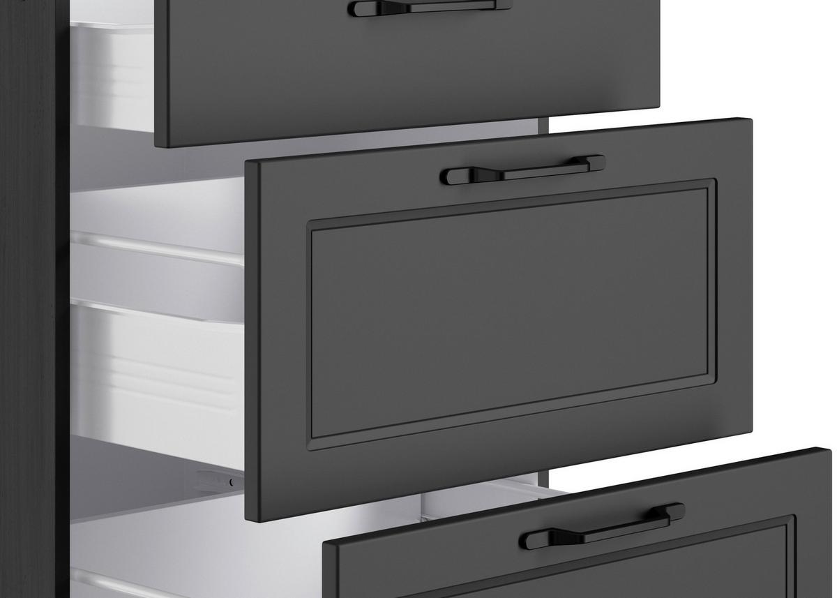 Küchenunterschrank Meran B: 180 Cm Grau/eiche Dekor - Eiche Wotan/Grau, LIFESTYLE, Holzwerkstoff (180/86/60cm) - Held