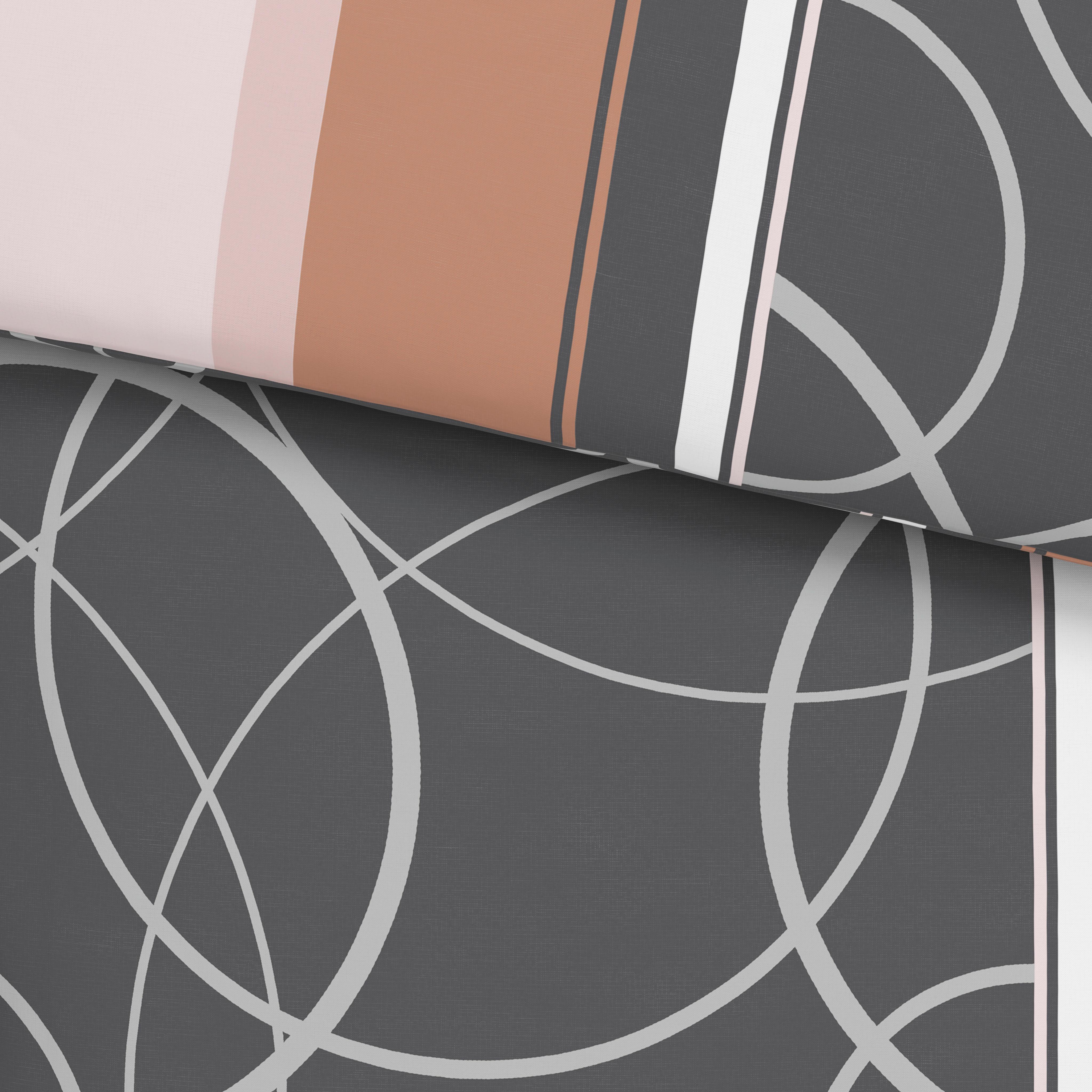 Bettwäsche 140x200 Cm Liv Mikrofaser Grau/rosa - Rosa/Grau, MODERN, Textil - Luca Bessoni