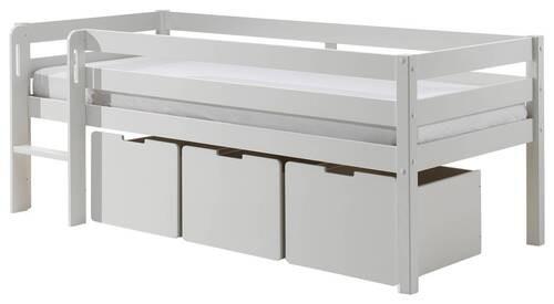 Hochbett Pino inkl. Bettlade 90x200 cm - Weiß, MODERN, Holz/Holzwerkstoff (90/200cm) - MID.YOU