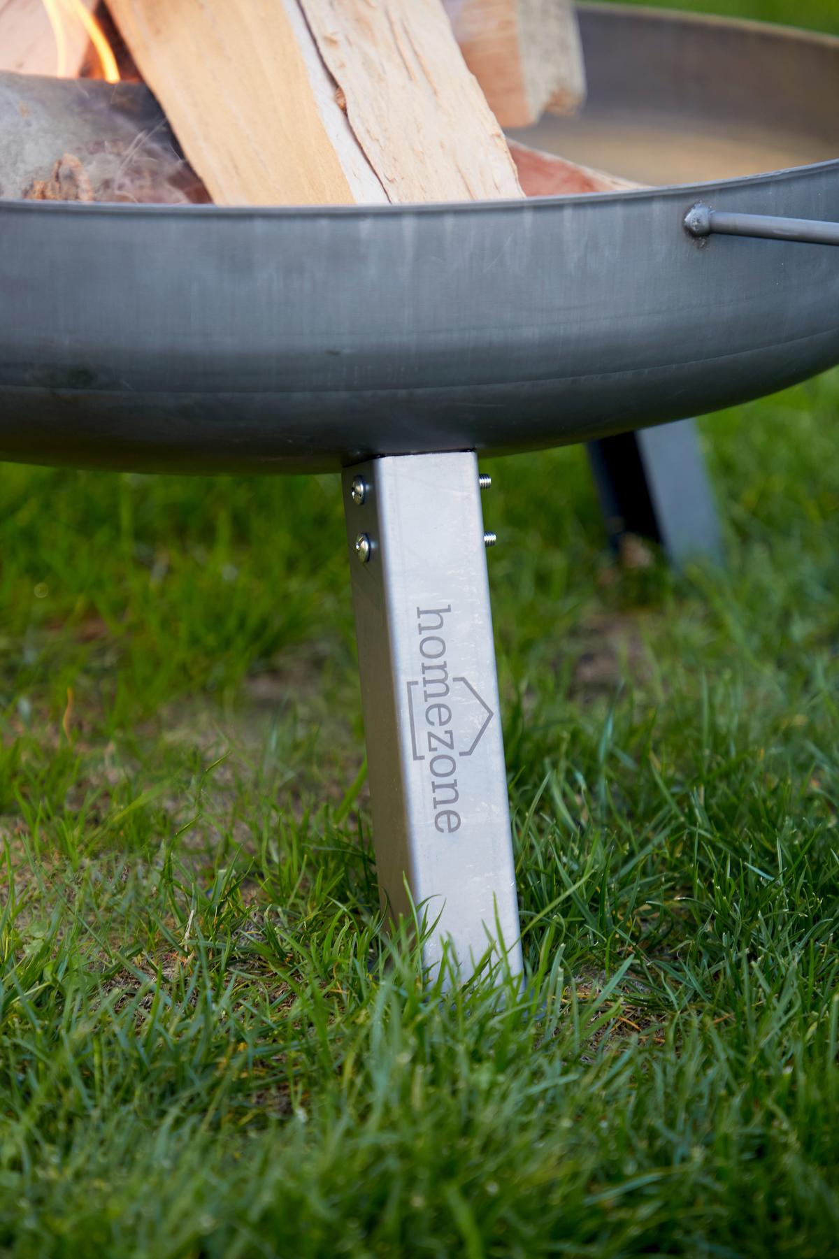 Feuerschale Ø 80 Cm Relax Mit Tragegriff - Silberfarben, MODERN, Metall (80/30cm) - Homezone