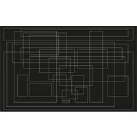 Vliestapete Mills Board Mondial - Schwarz/Weiß, Basics (400/250cm) - Komar