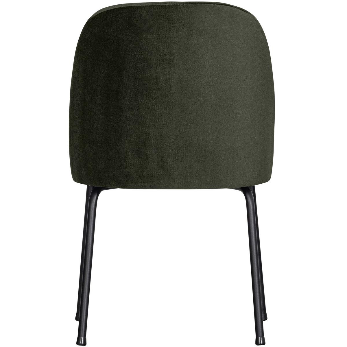 Stuhl-Set Vogue Dunkelgrün B: 50cm - Dunkelgrün/Schwarz, MODERN, Textil/Metall (50/83/57cm) - Livetastic