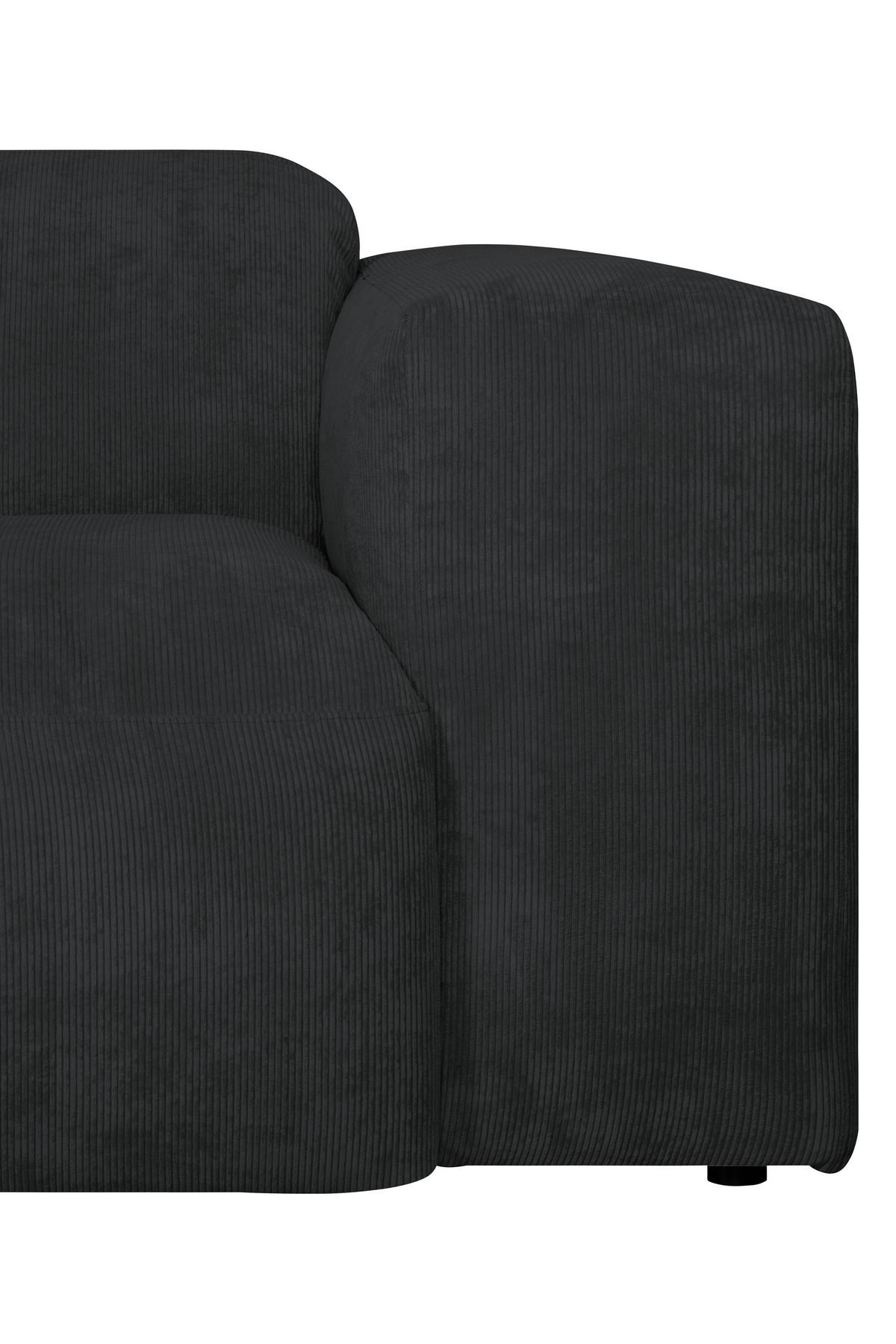Ecksofa Hannah Schwarz 343cm - Schwarz, Design, Textil (170/343cm) - MID.YOU