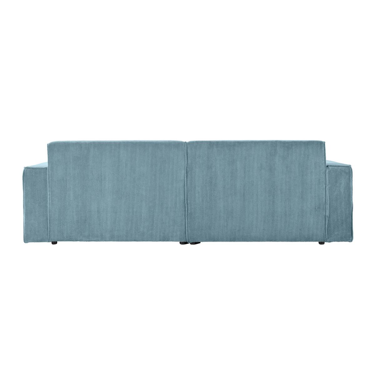 Rohová sedačka LOFT, ľavá, tyrkysový menčester - čierna/svetlozelená, Modern, textil/plast (172/265cm) - Mömax
