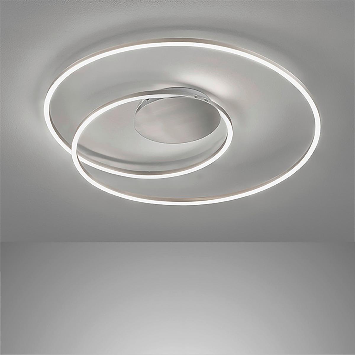 LED-Deckenleuchte 21295 Holy - Nickelfarben, Design, Metall (49/7,5cm) - Fischer & Honsel