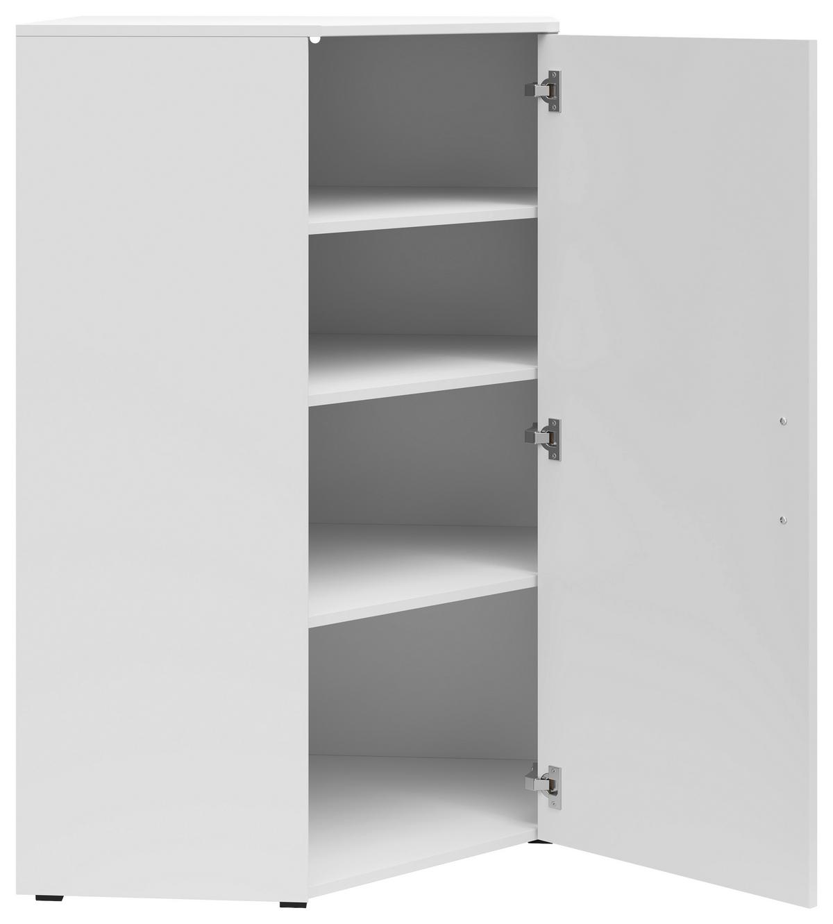 Rohová komoda MULTISTAURAUM - čierna/biela, Modern, kompozitné drevo/plast (101/115/79cm)