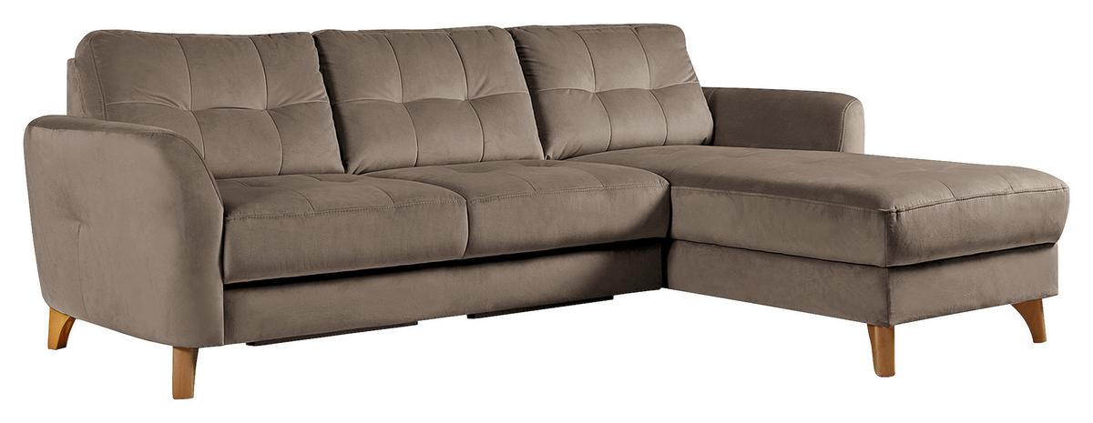 Ecksofa Nordic, Beige S: 238x168 cm - Beige/Buchefarben, Design, Textil (238/168cm) - Livetastic