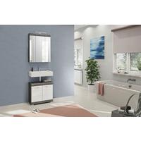 Badezimmer Scout - Weiß Hochglanz, MODERN, Holzwerkstoff (60cm) - MID.YOU