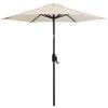 Sonnenschirm Doppler DM: 182 cm H: 210 cm Naturfarben - Anthrazit/Naturfarben, Basics, Textil/Metall (182/210cm) - Doppler