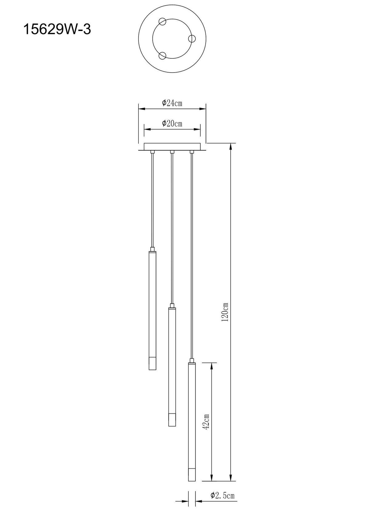ZÁVESNÉ SVIETIDLO RYAN - číra/biela, Modern, kov/textil (24/120cm)