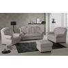 3-sitzer-sofa Boston Hellbraun Lederlook - Hellbraun/Schwarz, KONVENTIONELL, Textil (196/102/101cm) - Livetastic