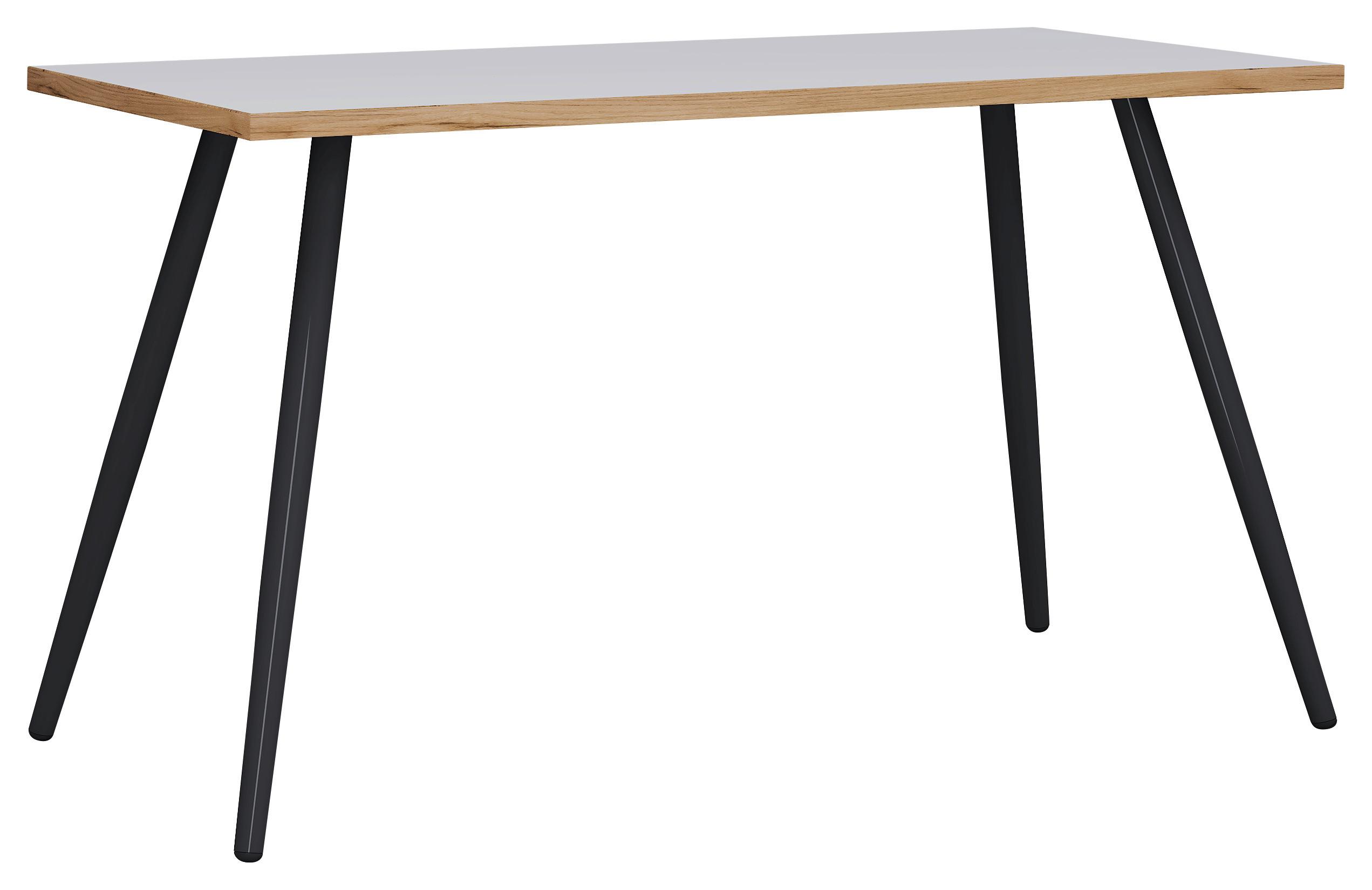 Schreibtisch Salia Anthrazit/Eiche Dekor L: 138cm - Honigeiche/Anthrazit, Design, Holzwerkstoff/Metall (138/50/70cm) - P & B
