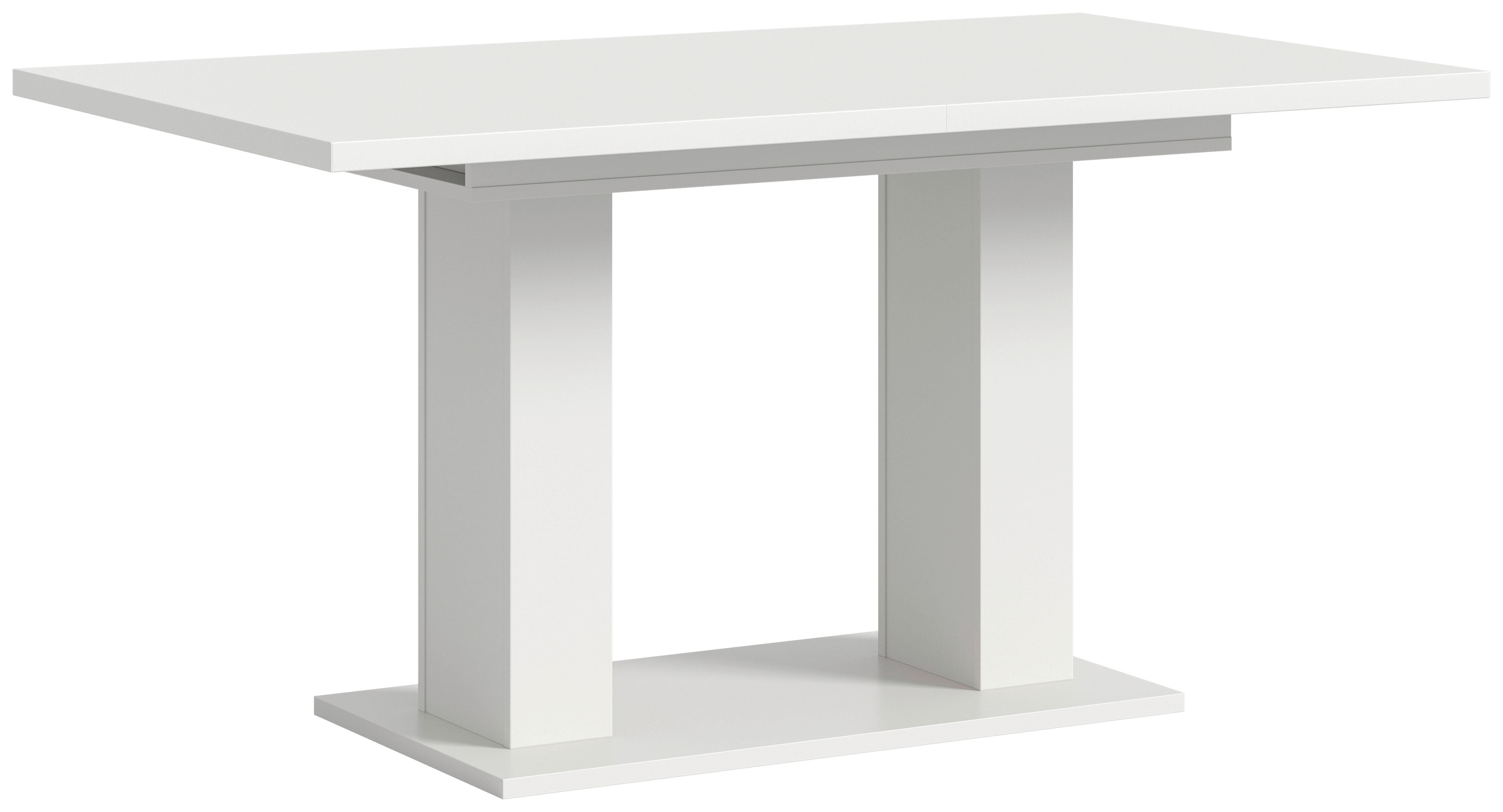 Ausziehtisch Marlon 150 Az Melamin Weiß, B:150-190 Cm - Weiß, KONVENTIONELL, Holzwerkstoff (150-190/90/76cm)