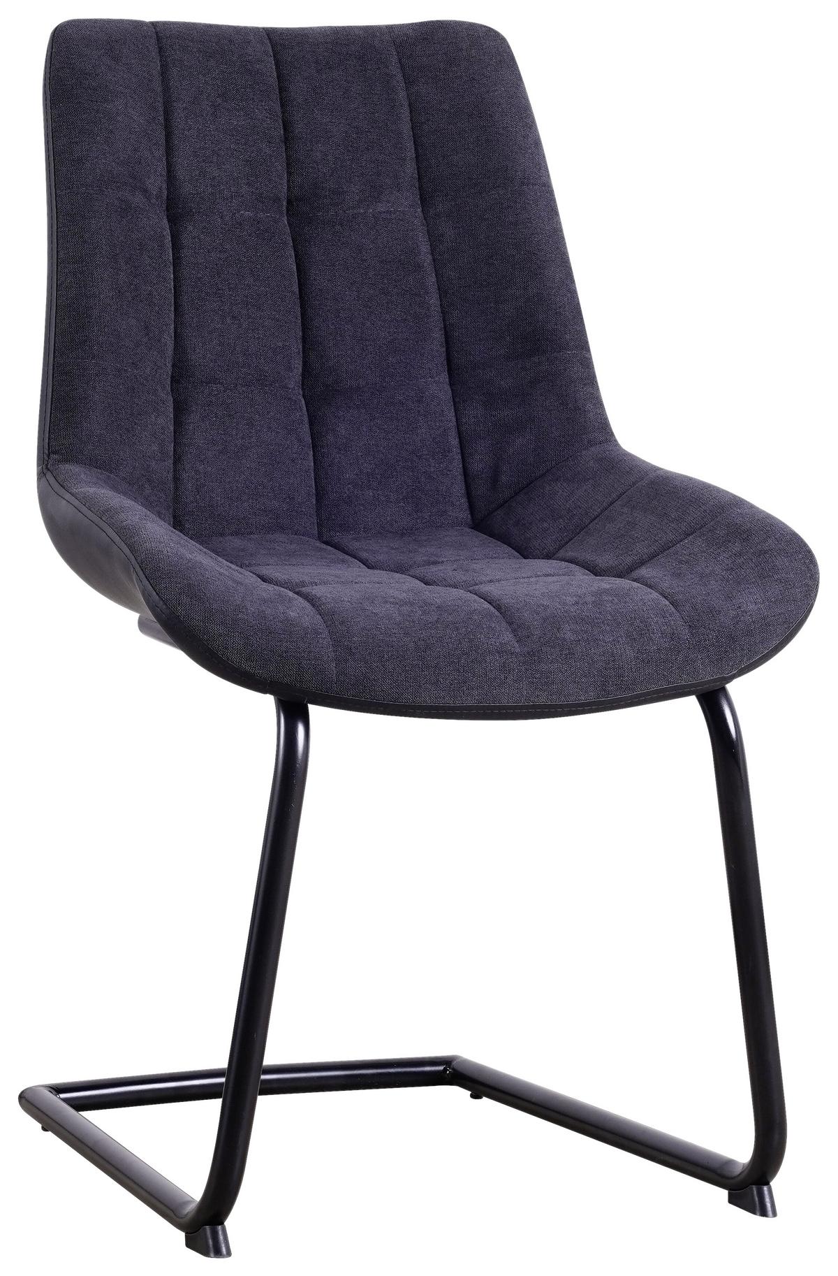 Židle MARILEA 1 +1 zdarma (1*kus=2 Produkty) - černá/tmavě šedá, Moderní, kov/textil (53/86/61cm) - Based