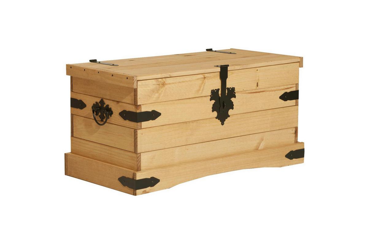 Truhe Honig B: 92 Cm - Honig, Natur, Holz (92/50/46cm) - Livetastic