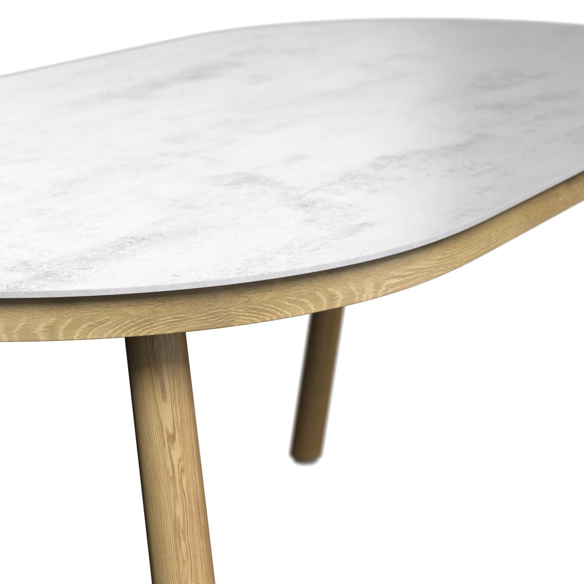 Gartentisch Kiel - Weiß/Naturfarben, MODERN, Kunststoff/Metall (180/74/90cm) - Beldano